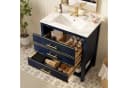 Flieks Waschtischunterschrank mit Waschbecken 76x46,5x86 cm Blau Bild 1