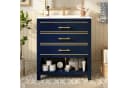 Flieks Waschtischunterschrank mit Waschbecken 76x46,5x86 cm Blau Bild 2