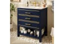 Flieks Waschtischunterschrank mit Waschbecken 76x46,5x86 cm Blau Bild 4