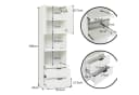 Flieks Hochschrank Mehrzweckschrank mit Schubladen, Schiebeböden und Türen Bild 5