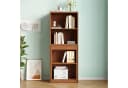 Flieks Regal-Schreibtisch L-Form mit Rollen & Bücherregal Walnussholz Bild 1