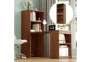 Flieks Regal-Schreibtisch L-Form mit Rollen & Bücherregal Walnussholz Bild 2