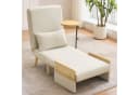 Flieks Loungesessel 3-in-1 mit Schlaffunktion Beige Leinen Bild 3