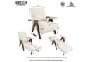 Flieks Loungesessel 3-in-1 mit Schlaffunktion Braun/Beige Bild 5