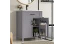 Flieks Waschtischunterschrank Grau mit Waschbecken und Klappen Bild 1