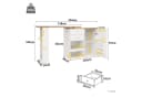 Flieks Bartisch 360° drehbar Stehtisch mit Kommode Bild 5