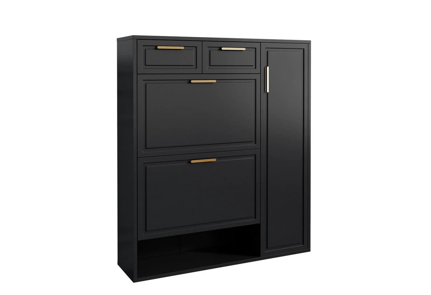 Flieks Schuhschrank Weiß/Schwarz - Bild 5
