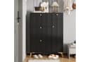Flieks Schuhschrank mit 3 Klappen 1 Schublade Schwarz Bild 1