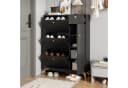 Flieks Schuhschrank mit 3 Klappen 1 Schublade Schwarz Bild 2