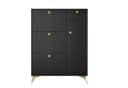 Flieks Schuhschrank mit 3 Klappen 1 Schublade Schwarz Bild 3