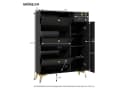 Flieks Schuhschrank mit 3 Klappen 1 Schublade Schwarz Bild 4