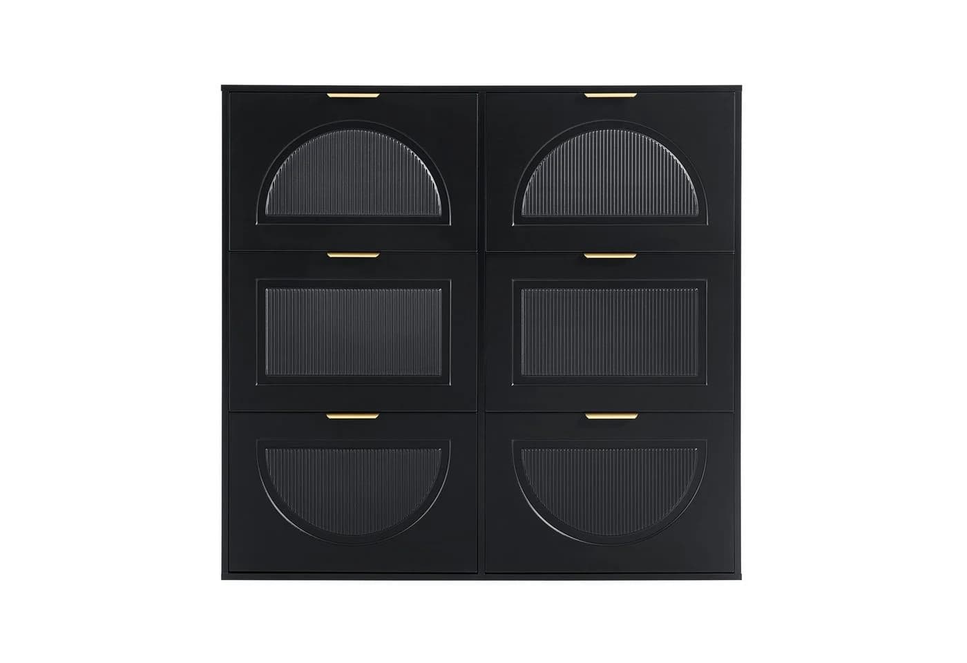 Flieks Schuhschrank Schwarz 6 Klappen - Bild 5