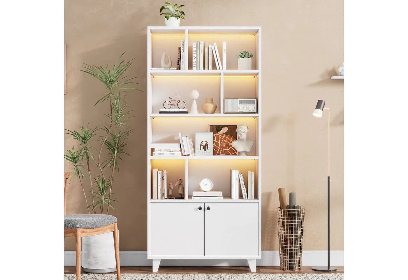 Flieks Bücherregal Hochschrank mit LED-Beleuchtung - Bild 2