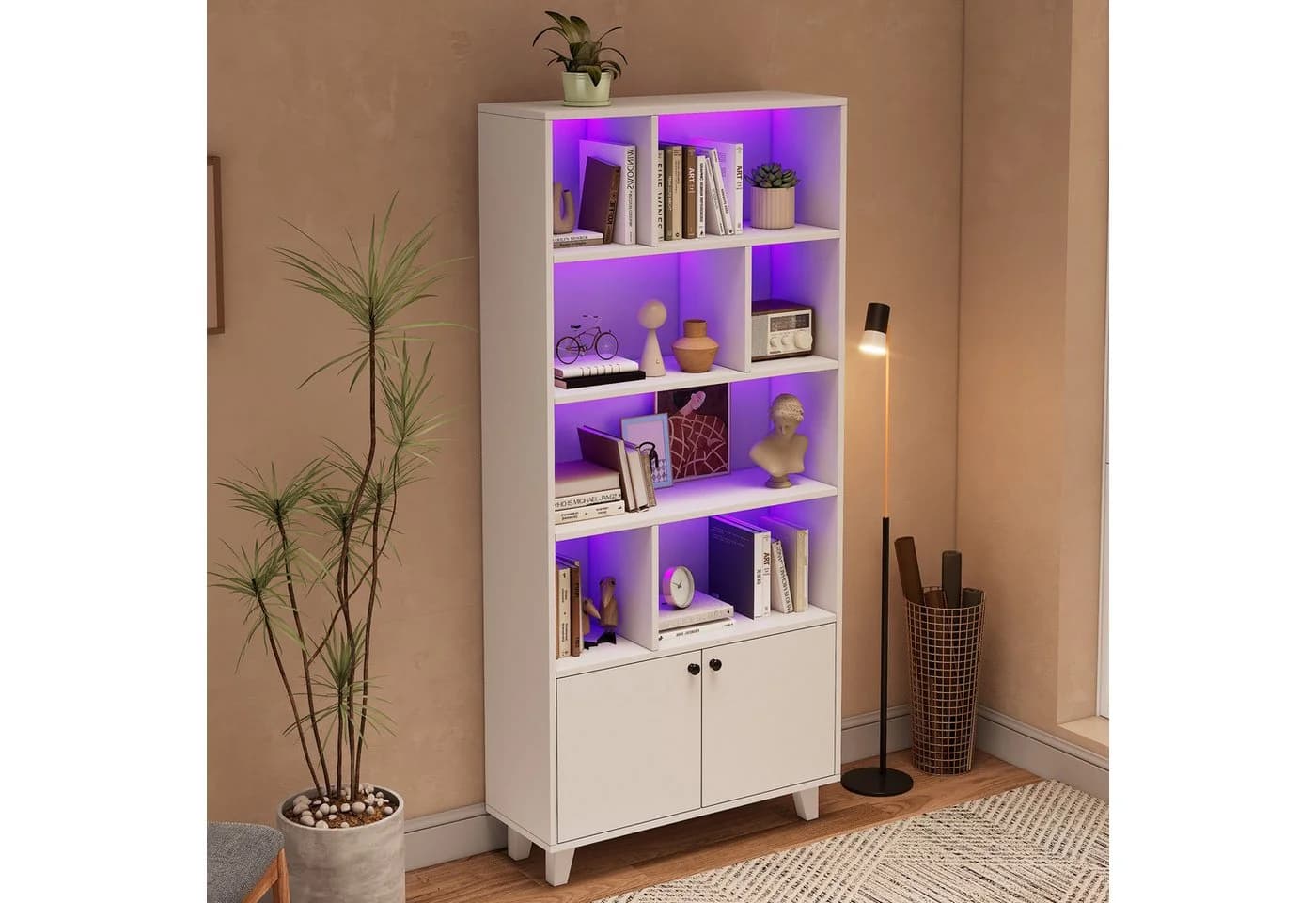 Flieks Bücherregal Hochschrank mit LED-Beleuchtung - Bild 3