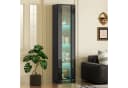 Flieks Glasvitrine Hochschrank Schwarz mit LED-Beleuchtung Bild 2