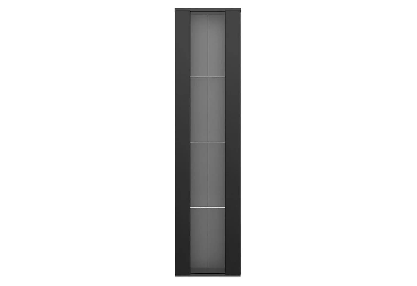 Flieks Glasvitrine Hochschrank Schwarz mit LED-Beleuchtung - Bild 3