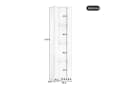 Flieks Glasvitrine Hochschrank Schwarz mit LED-Beleuchtung Bild 4