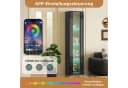 Flieks Glasvitrine Hochschrank Schwarz mit LED-Beleuchtung Bild 5