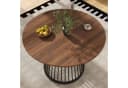 Flieks Runder Esstisch Walnuss Metallbeine Modern Bild 1