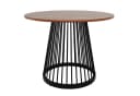 Flieks Runder Esstisch Walnuss Metallbeine Modern Bild 3