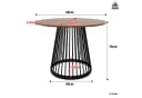 Flieks Runder Esstisch Walnuss Metallbeine Modern Bild 4