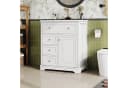 Flieks Waschtischunterschrank mit Waschbecken Weiß Soft-Close Bild 1