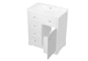Flieks Waschtischunterschrank mit Waschbecken Weiß Soft-Close Bild 4