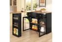 Flieks Bartisch 360° drehbar ausziehbar mit Sideboard Schwarz Bild 2