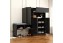 Flieks Schuhschrank mit gepolsterter Sitzbank Schwarz Bild 2