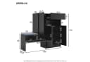 Flieks Schuhschrank mit gepolsterter Sitzbank Schwarz Bild 4