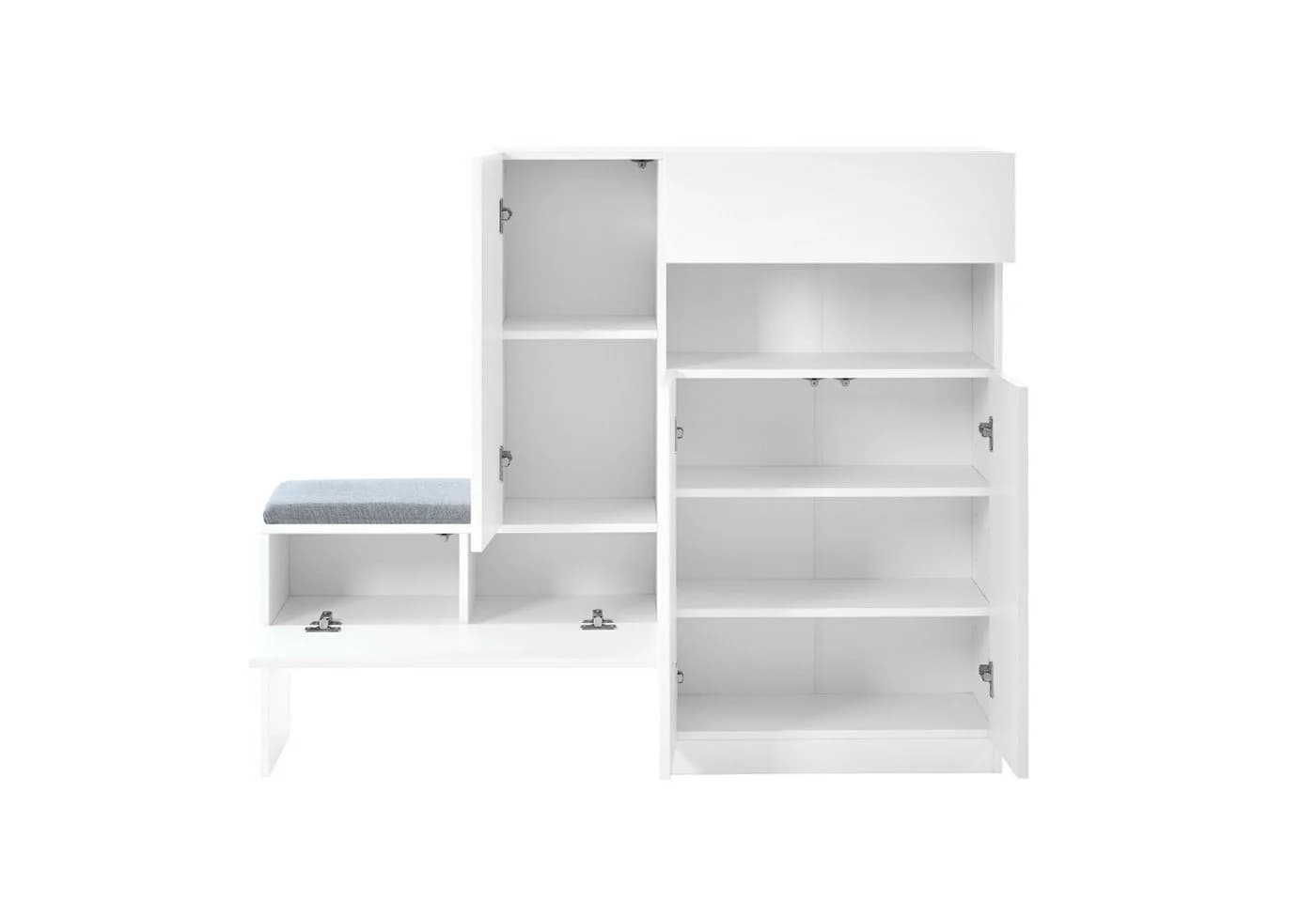 Flieks Schuhschrank mit gepolsterter Sitzbank Weiß - Bild 3