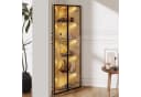 Flieks Glasvitrine Eckvitrine mit LED-Beleuchtung und 5 Fächern Bild 1