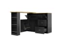 Flieks Bartisch 360° drehbar Schwarz mit Stauraum Bild 4