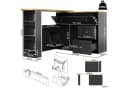 Flieks Bartisch 360° drehbar Schwarz mit Stauraum Bild 5