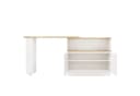 Flieks Bartisch 360° drehbar Stehtisch mit Sideboard Weiß Bild 5