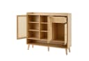 Flieks Schuhschrank 3 Rattan-Türen Schubladen Beige Bild 4