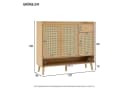 Flieks Schuhschrank 3 Rattan-Türen Schubladen Beige Bild 5