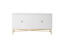 Flieks Sideboard 4 Türen Weiß Holzwerkstoff Metallgestell Bild 4