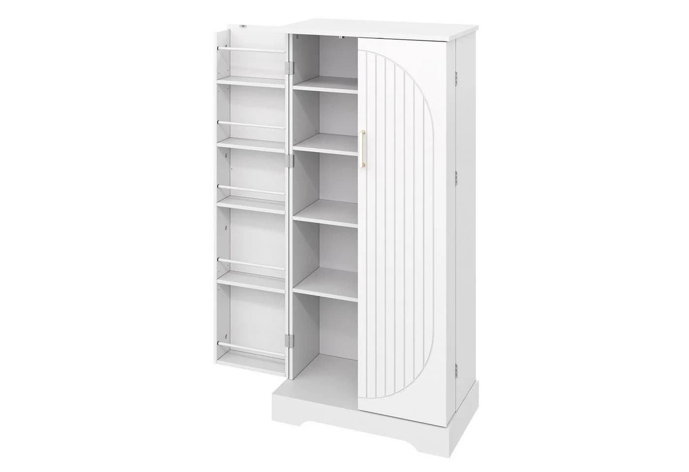 Flieks Hochschrank Weiß mit LED-Sensorleuchte und verstellbaren Böden - Bild 5
