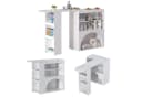 Flieks Bartisch 360° drehbar Esstisch & Sideboard 2-in-1 Marmoroptik 2er Set Bild 4