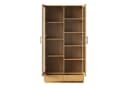Flieks Glasvitrine Bücherregal beige mit 2 Glastüren und Schubladen Bild 4
