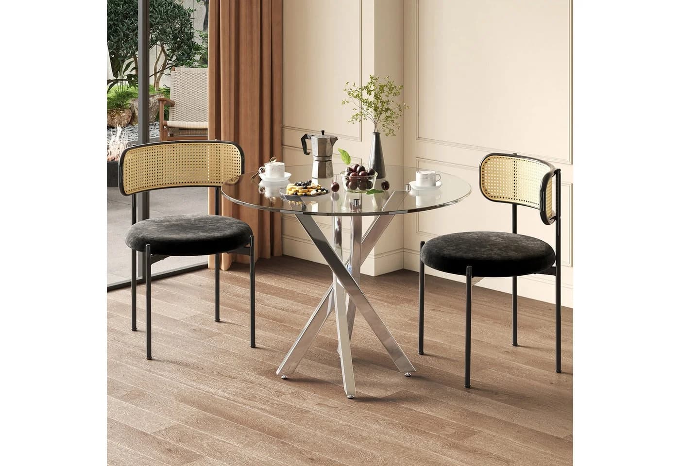 Flieks Esstisch Glastisch Silber Modern - Bild 3
