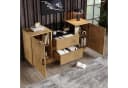 Flieks Sideboard Eichenoptik Glasplatte 140 cm Bild 1