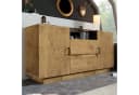 Flieks Sideboard Eichenoptik Glasplatte 140 cm Bild 2