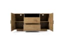 Flieks Sideboard Eichenoptik Glasplatte 140 cm Bild 4