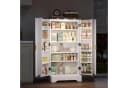 Flieks Hochschrank Weiß mit LED-Sensorlicht und Türablagen Bild 1