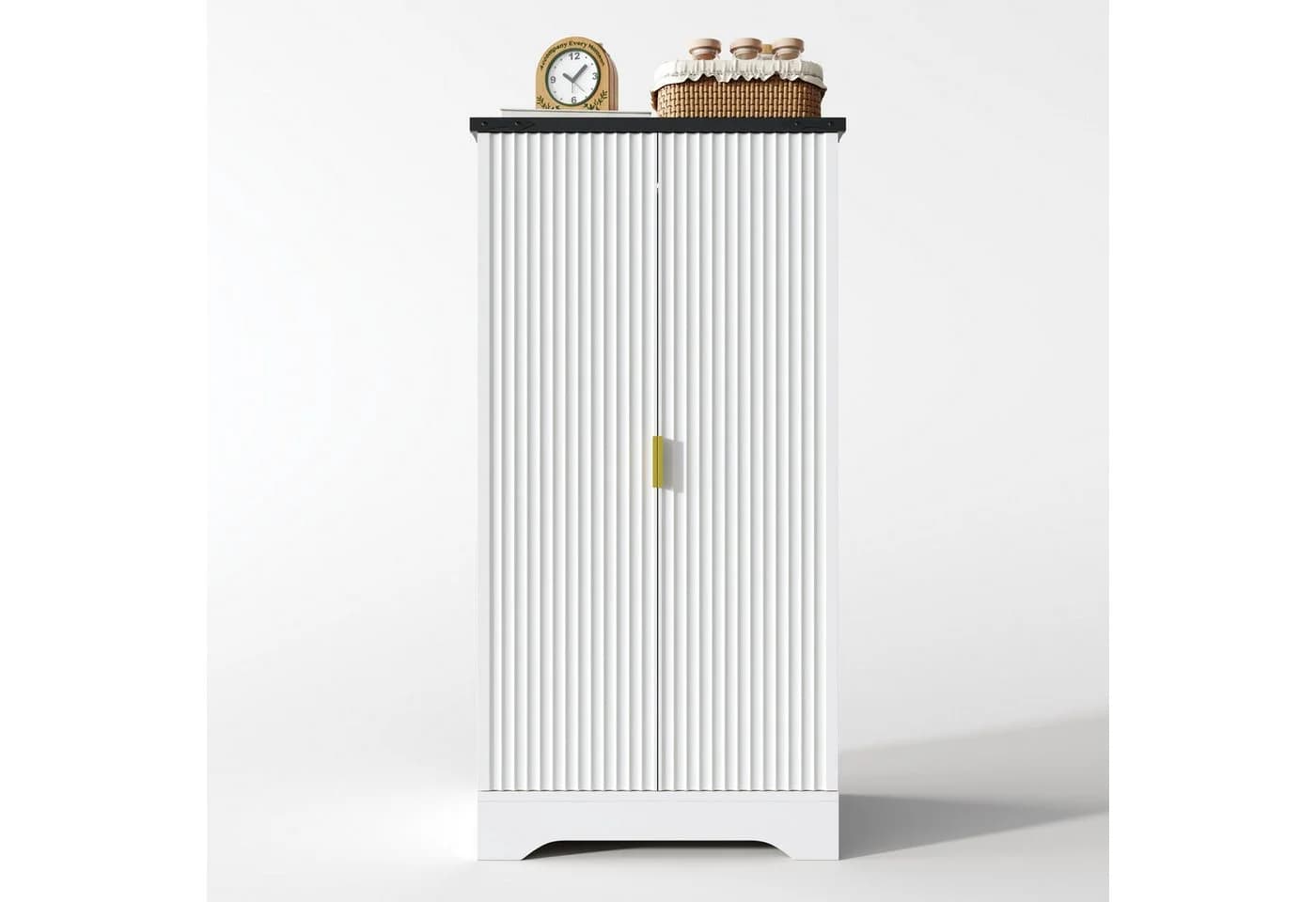 Flieks Hochschrank Weiß mit LED-Sensorlicht und Türablagen - Bild 4