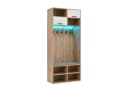Flieks Garderoben-Set mit LED-Beleuchtung, Kleiderhaken, Schuhschrank und Sitzbank Bild 5