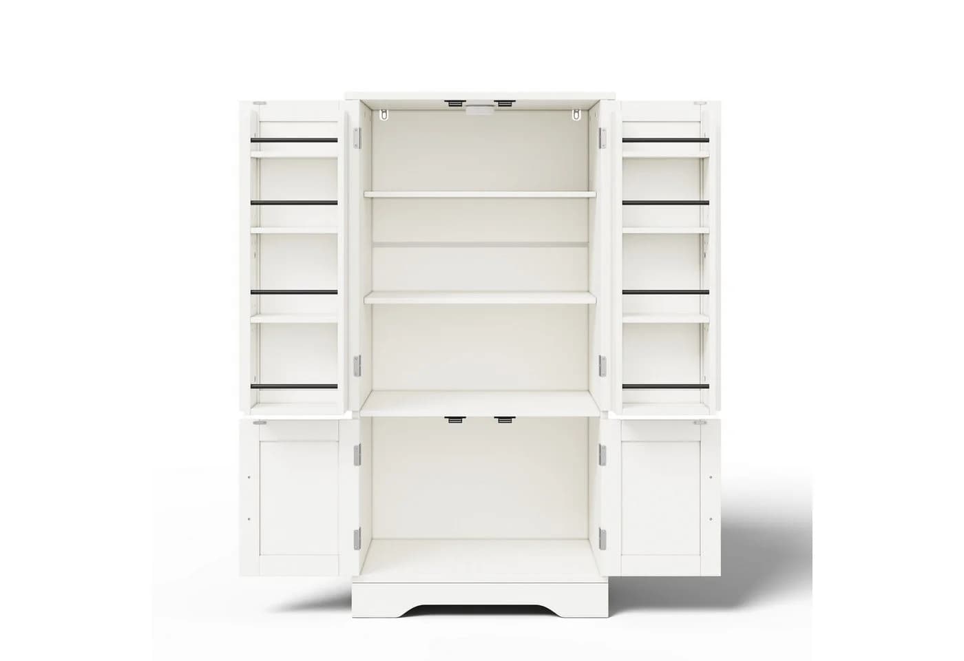 Flieks Hochschrank Küchenschrank mit LED-Sensorlicht Weiß - Bild 5
