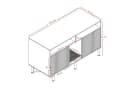 Flieks Mehrzweckschrank mit Sandauffangmatte - Weiß 120x50x66 cm Bild 5